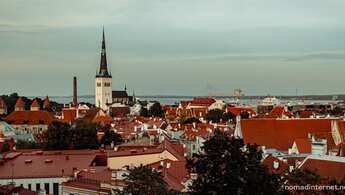 Luftaufnahme der Altstadt von Tallinn in Estland